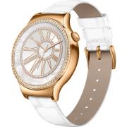 Huawei Watch (Rose Gold Swarovski Pearl White Leather Strap)