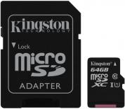 Kingston 64Gb microSDHC Class 10 UHS-I (SDC10G2/64GB)